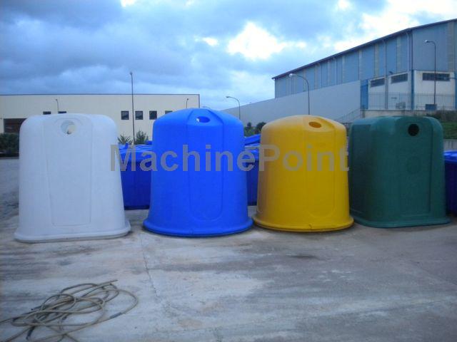 Rotomolding Maschine -  - Rotomolding Mold for square recycling container, capacity 3.000 l